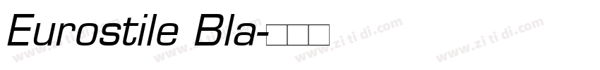 Eurostile Bla字体转换